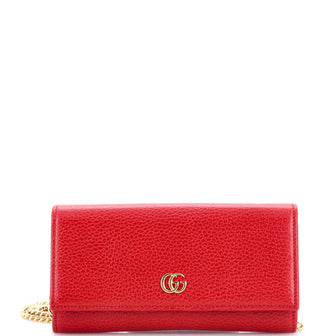 Gucci GG Marmont Continental Chain Wallet Leather