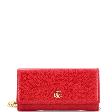 Gucci GG Marmont Continental Chain Wallet Leather