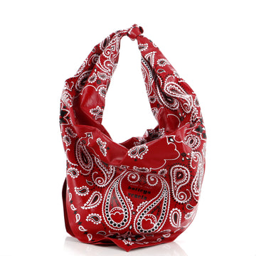 Bottega Veneta Foulard Shoulder Bag Printed Leather