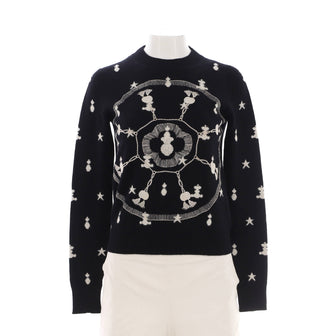 Hermes Women's Poste et Cavalerie Crewneck Sweater Cashmere