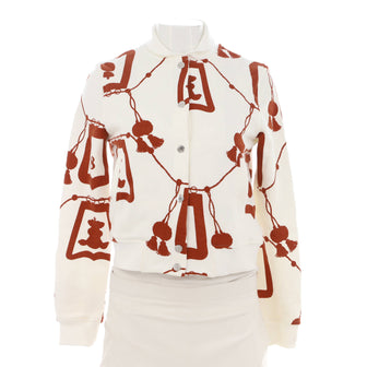 Hermes Women's Button Up Jacket Printed Cotton