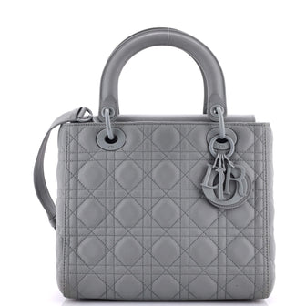 Christian Dior Ultra Matte Lady Dior Bag Cannage Quilt Calfskin Medium