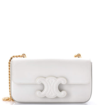 Celine Triomphe Chain Shoulder Bag Leather Small