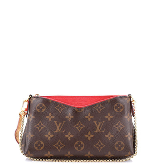 Louis Vuitton Pallas Clutch Monogram Canvas with Leather