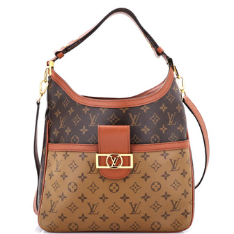 Louis Vuitton Dauphine Hobo Reverse Monogram Canvas MM
