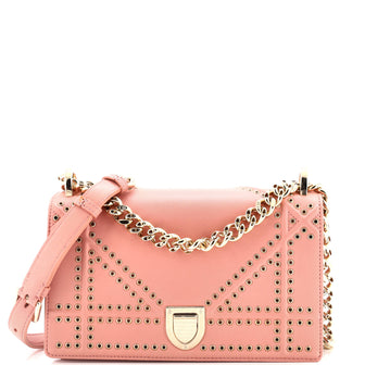 Christian Dior Diorama Flap Bag Studded Leather Small