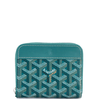 Goyard Matignon Zip Wallet Coated Canvas with Leather PM