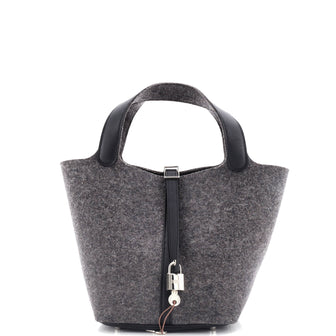 Hermes Picotin Lock Bag Felt with Leather MM