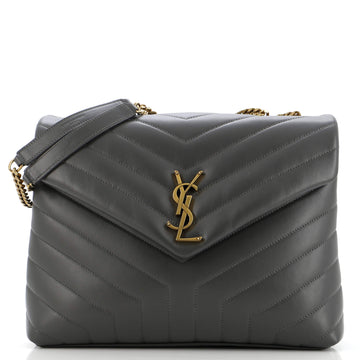 Saint Laurent Loulou Shoulder Bag Matelasse Chevron Leather Medium