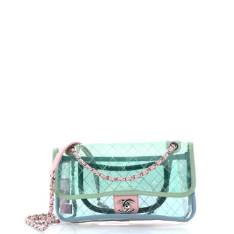 Chanel Coco Splash Flap Bag Quilted PVC With Lambskin Medium