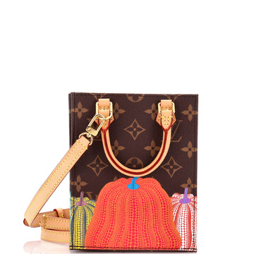 Louis Vuitton Petit Sac Plat Bag Yayoi Kusama Pumpkins Monogram Canvas
