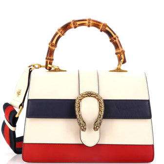 Gucci Dionysus Bamboo Top Handle Bag Colorblock Leather Medium