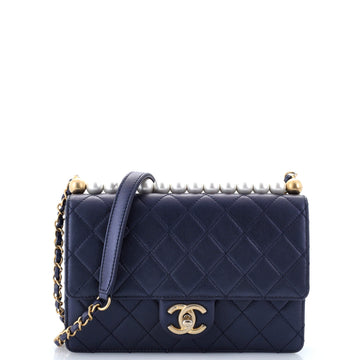 Chanel Chic Pearls Flap Bag Quilted Lambskin Small