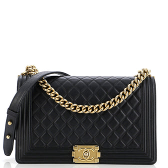 Chanel Boy Flap Bag Quilted Calfskin New Medium