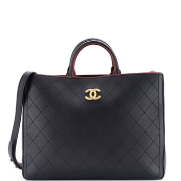 Chanel CC Shopping Tote Stitched Bullskin Large
