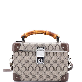 Gucci Bamboo Globe-Trotter Vanity Case GG Coated Canvas