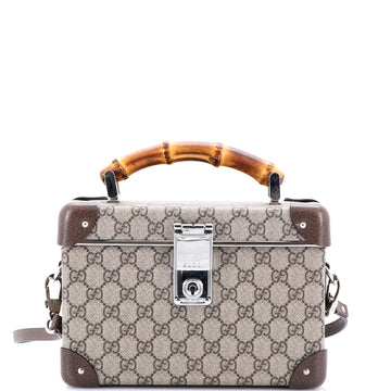 Gucci Bamboo Globe-Trotter Vanity Case GG Coated Canvas