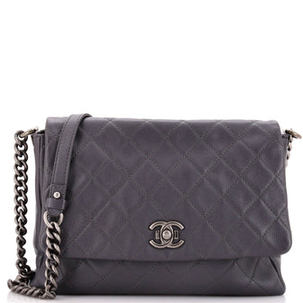 Chanel Couture Messenger Bag Quilted Calfskin Medium