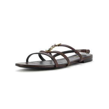 Saint Laurent Women's Cassandra Flat Sandals Leather