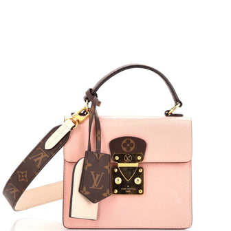 Louis Vuitton Spring Street NM Handbag Monogram Vernis with Monogram Canvas and Epi Leather