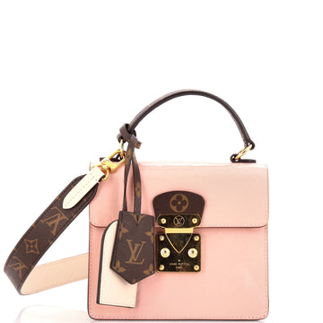 Louis Vuitton Spring Street NM Handbag Monogram Vernis with Monogram Canvas and Epi Leather