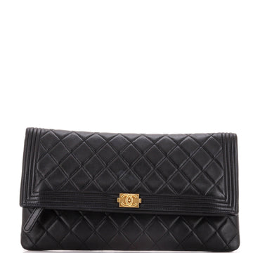 Chanel Boy Beauty CC Clutch Quilted Lambskin
