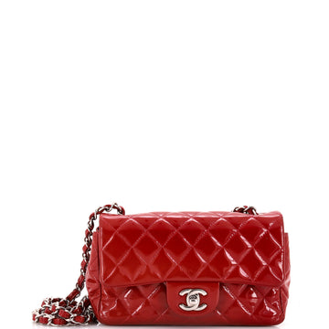Chanel Classic Single Flap Bag Quilted Patent Mini