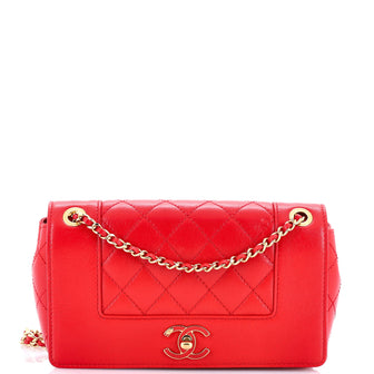 Chanel Mademoiselle Vintage Flap Bag Quilted Sheepskin Small