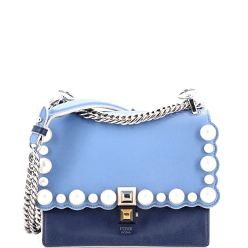Fendi Kan I Bag Pearl Embellished Leather Small