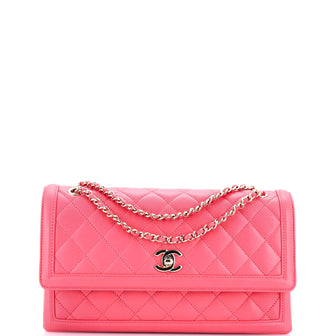 Chanel 3 Compartment Flap Bag Quilted Lambskin Medium