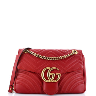 Gucci GG Marmont Flap Bag Matelasse Leather Medium