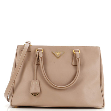 Prada Double Zip Lux Tote Saffiano Leather Medium