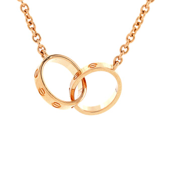 Cartier Love Interlocking Necklace 18K Rose Gold