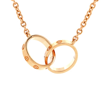 Cartier Love Interlocking Necklace 18K Rose Gold