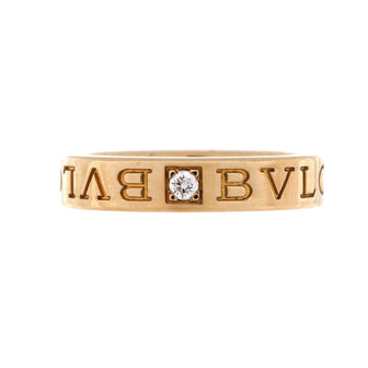 Bvlgari Bvlgari Bvlgari Band Ring 18K Rose Gold with Diamond
