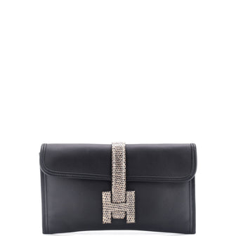 Hermes Jige Duo Clutch Swift with Lizard