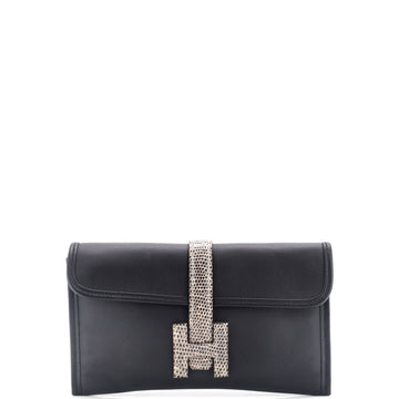Hermes Jige Duo Clutch Swift with Lizard