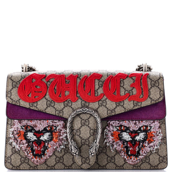 Gucci Dionysus Bag Embroidered GG Coated Canvas Small
