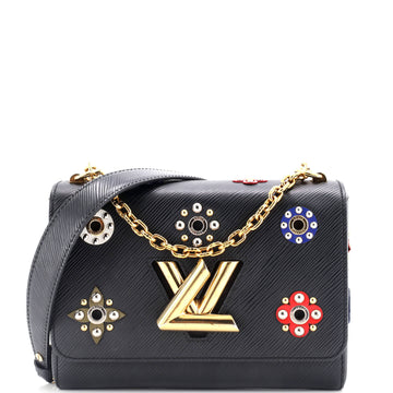Louis Vuitton Twist Handbag Limited Edition Flower Embellished Epi Leather MM