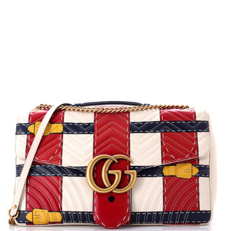 Gucci GG Marmont Flap Bag Trompe L'Oeil Matelasse Leather Maxi
