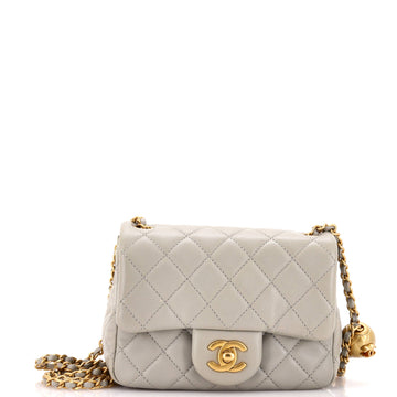 Chanel Pearl Crush Square Flap Bag Quilted Lambskin Mini