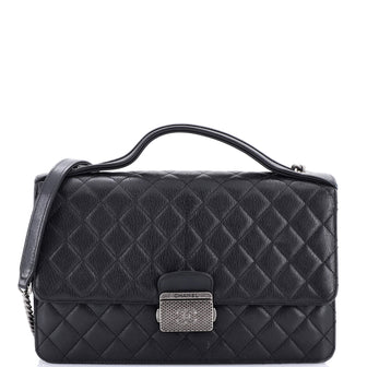 Chanel CC University Flap Bag Quilted Goatskin Medium