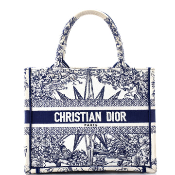 Christian Dior Book Tote Embroidered Canvas Small