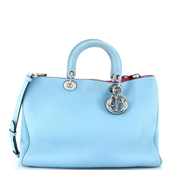 Christian Dior Diorissimo Tote Pebbled Leather Large