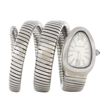 Bvlgari Serpenti Tubogas Double Spiral Quartz Watch Stainless Steel 23