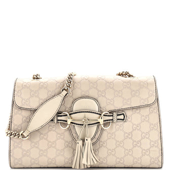Gucci Emily Chain Flap Bag Guccissima Leather Medium