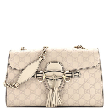 Gucci Emily Chain Flap Bag Guccissima Leather Medium