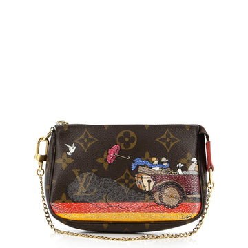 Louis Vuitton Pochette Accessoires Limited Edition Monogram Canvas Mini