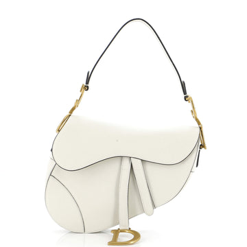 Christian Dior Saddle Handbag Leather Medium
