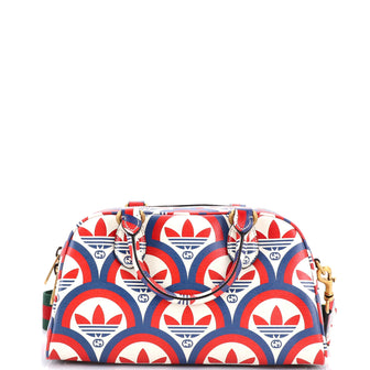 Gucci x adidas Duffle Bag Printed Leather Mini